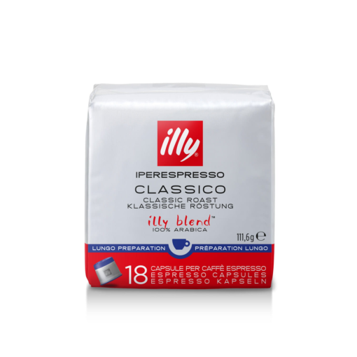 Illy Caps Iperespresso Home Classic Long 18 Pcs
